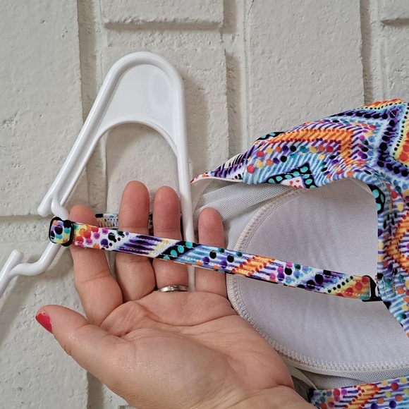 Croft & Barrow Multicolor Semi-Sheer Bottom Tankini Top. Size 8 NWOT - Picture 7 of 10